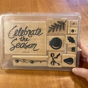 “Celebrate the Season” Wood Stamp Set